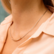 Modern rozé női ezüst nyaklánc 