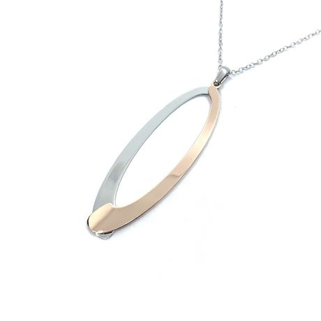 Ezüst nyaklánc rose gold medállal